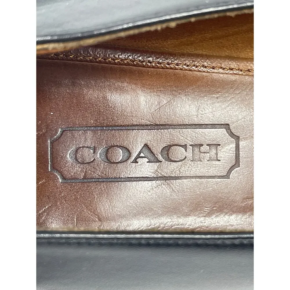 Vintage Coach Leather Short Heels Women's Size 7 Classic Italy Black